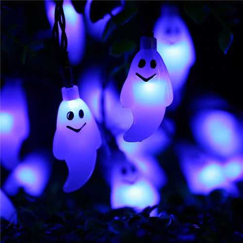 Solar Powered String Light Outdoor Lighting 6M 30Leds Ghost Waterproof Garden Patio Yard Halloween Party
