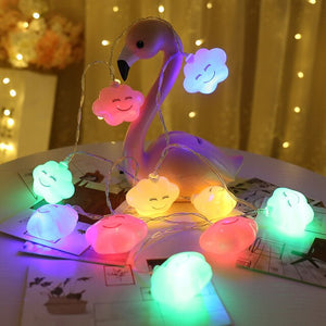 1.5M Cloud Lights Lamp  Fairy  For Children Bedroom Home Decoration Battery Powered 3 Color