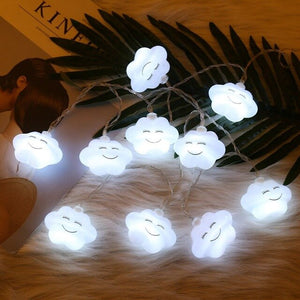 1.5M Cloud Lights Lamp  Fairy  For Children Bedroom Home Decoration Battery Powered 3 Color