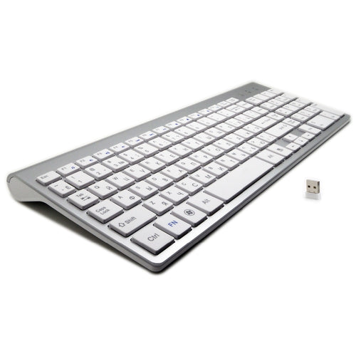 101 Keys Ultra-Thin Russian Keyboard 2.4GHz Wireless for Mac Win XP 7 10 Android TV Box
