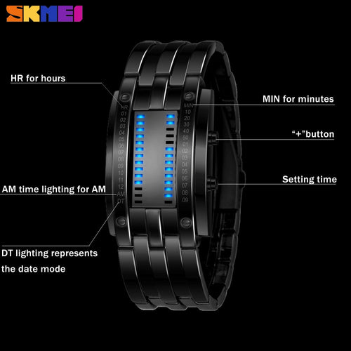 Creative Casual Led Steel Watch for Men